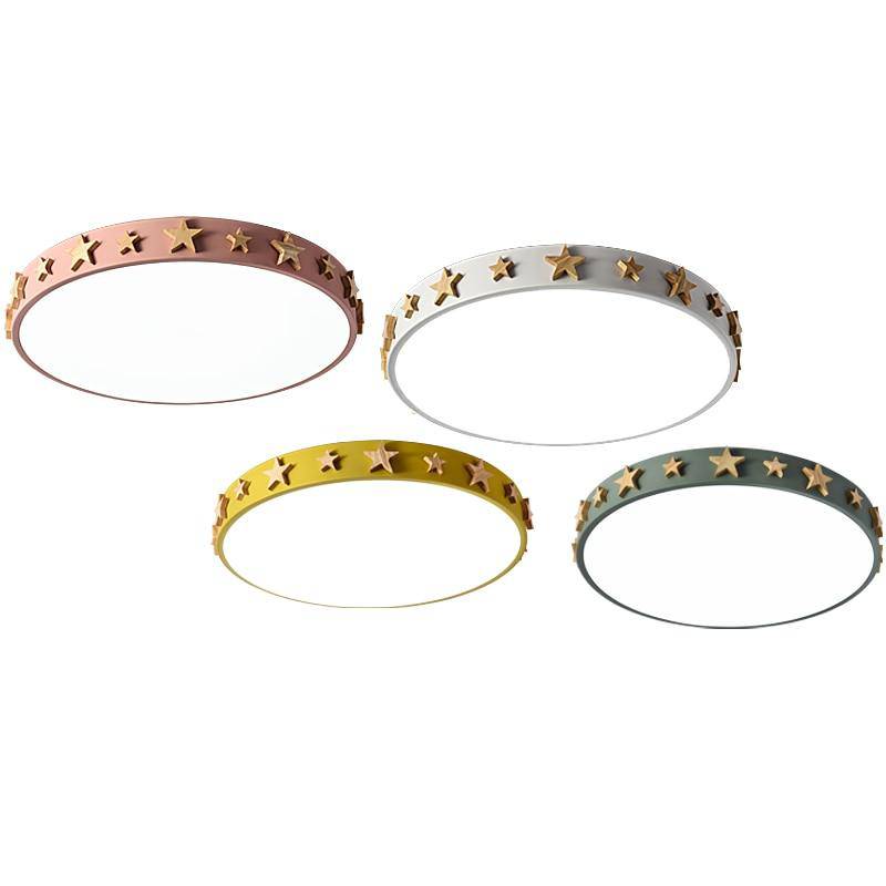 Plafonnier LED Étoilé en Couleurs D'Or