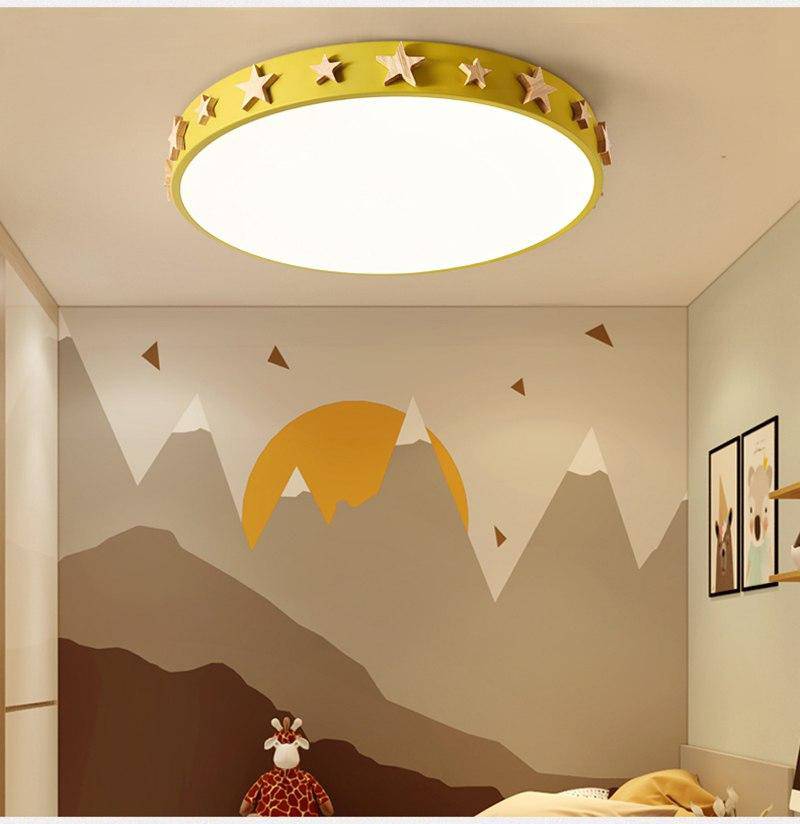 Plafonnier LED Étoilé en Couleurs D'Or