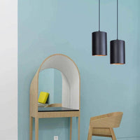 Suspension LED Vintage en Cylindre Noir