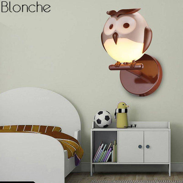 Applique murale LED Hibou Cartoon
