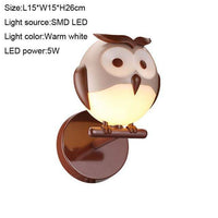 Applique murale LED Hibou Cartoon