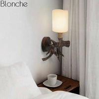 Applique murale LED Renko Wood & Glass