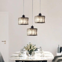 Suspension LED en verre carré - Design contemporain