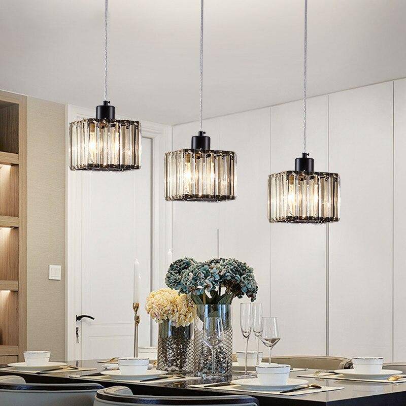 Suspension LED en verre carré - Design contemporain