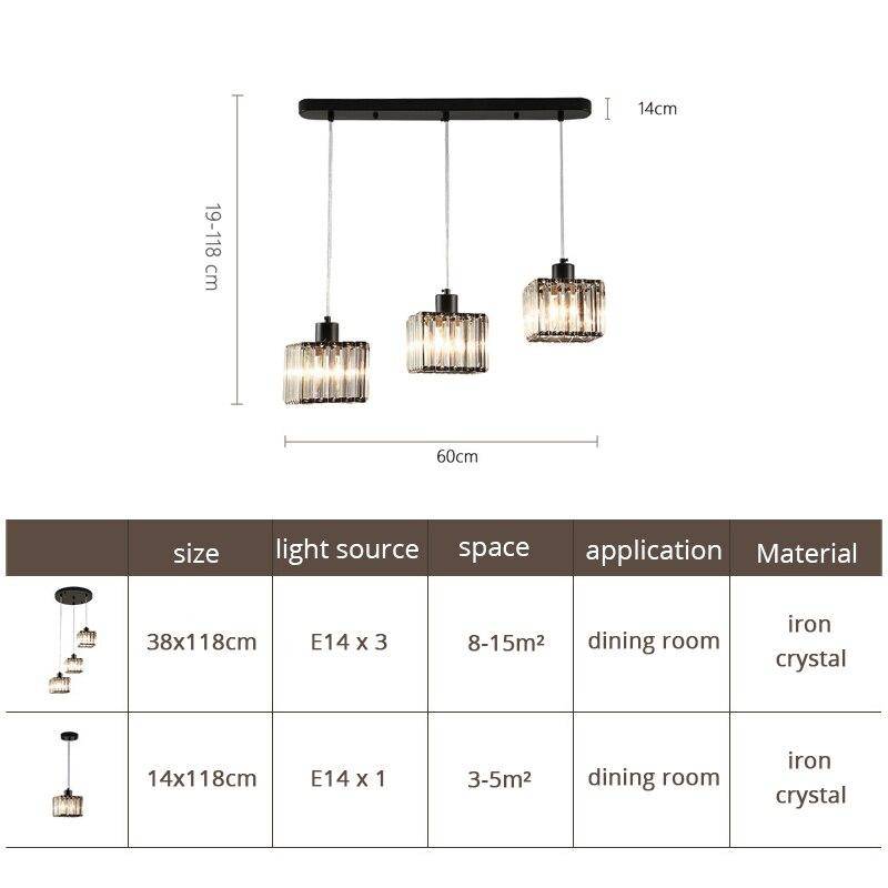 Suspension LED en verre carré - Design contemporain