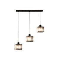 Suspension LED en verre carré - Design contemporain