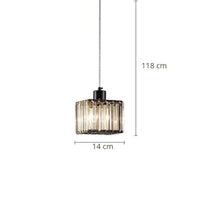 Suspension LED en verre carré - Design contemporain