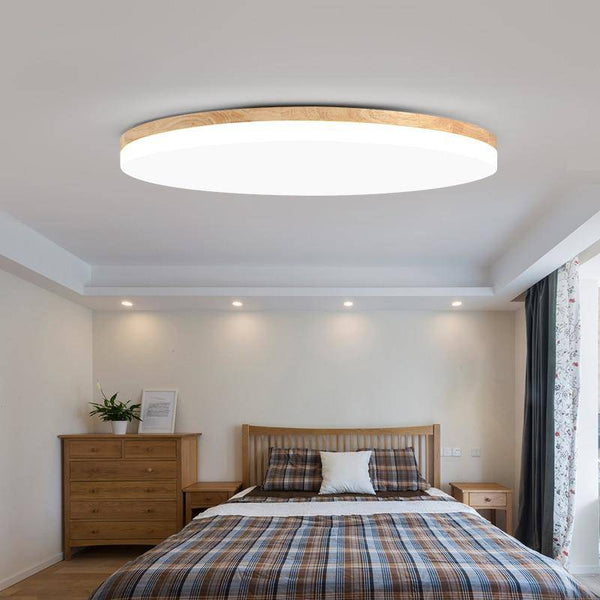 Plafonnier LED en bois moderne - Artisanatum