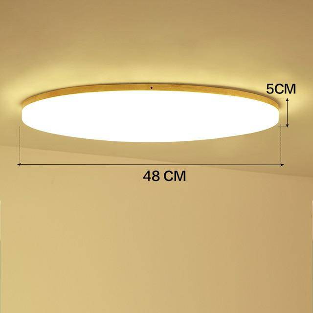 Plafonnier LED en bois moderne - Artisanatum