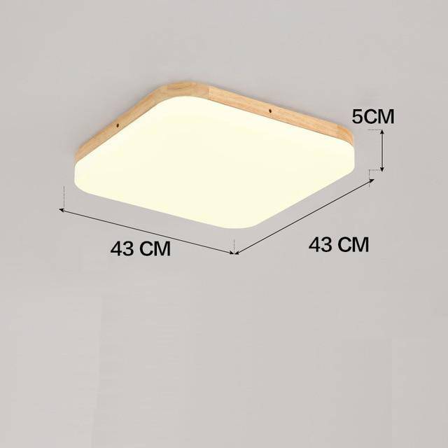 Plafonnier LED en bois moderne - Artisanatum