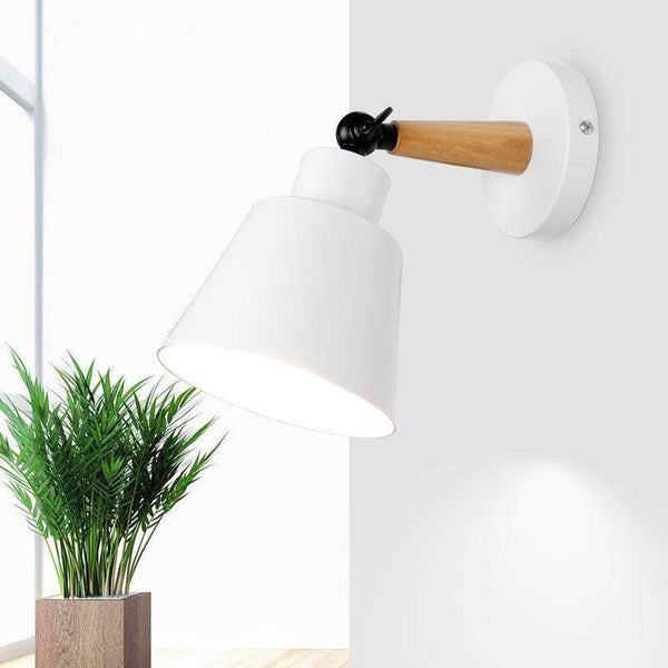 Applique murale LED en bois et métal