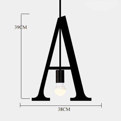 Suspension LED Créative en Lettres Métalliques