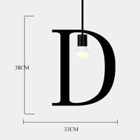 Suspension LED Créative en Lettres Métalliques