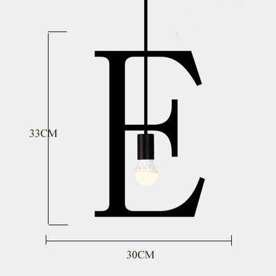 Suspension LED Créative en Lettres Métalliques