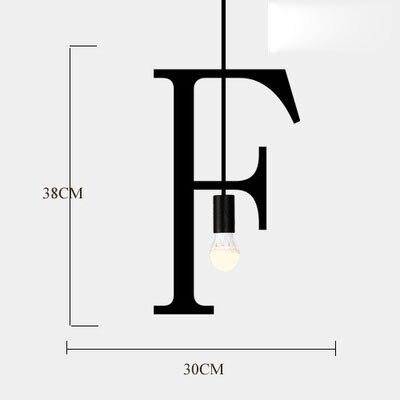 Suspension LED Créative en Lettres Métalliques