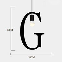 Suspension LED Créative en Lettres Métalliques