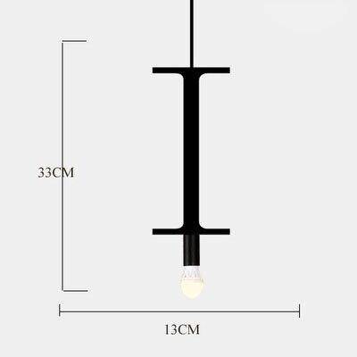 Suspension LED Créative en Lettres Métalliques