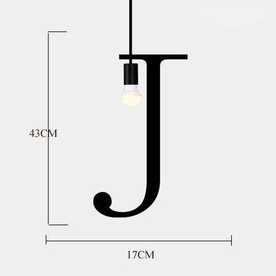 Suspension LED Créative en Lettres Métalliques