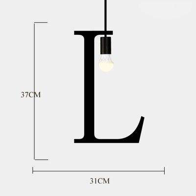 Suspension LED Créative en Lettres Métalliques