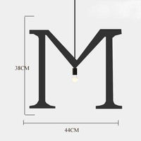 Suspension LED Créative en Lettres Métalliques