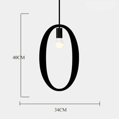 Suspension LED Créative en Lettres Métalliques