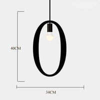 Suspension LED Créative en Lettres Métalliques