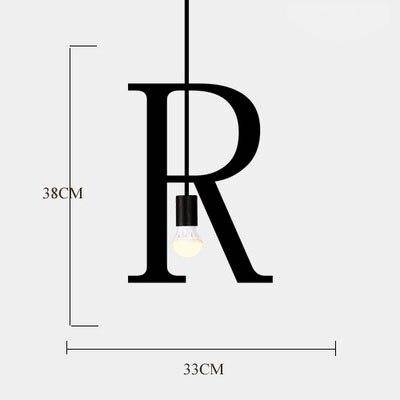 Suspension LED Créative en Lettres Métalliques