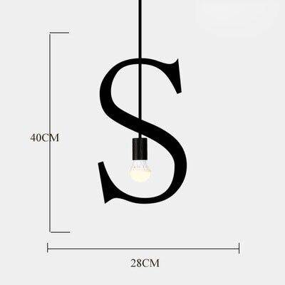 Suspension LED Créative en Lettres Métalliques