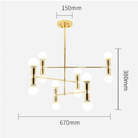 Lustre Doré Design en Métal