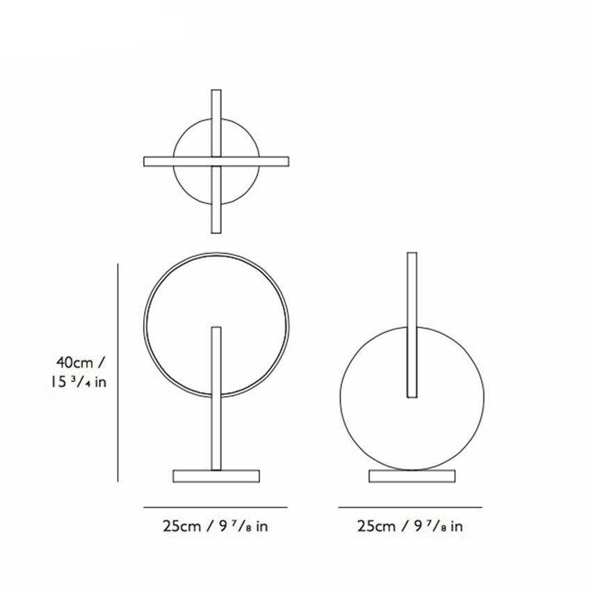 Lampe à poser LED Argent et Design "Lee"