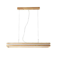 Suspension Loft en bois avec LED allongée