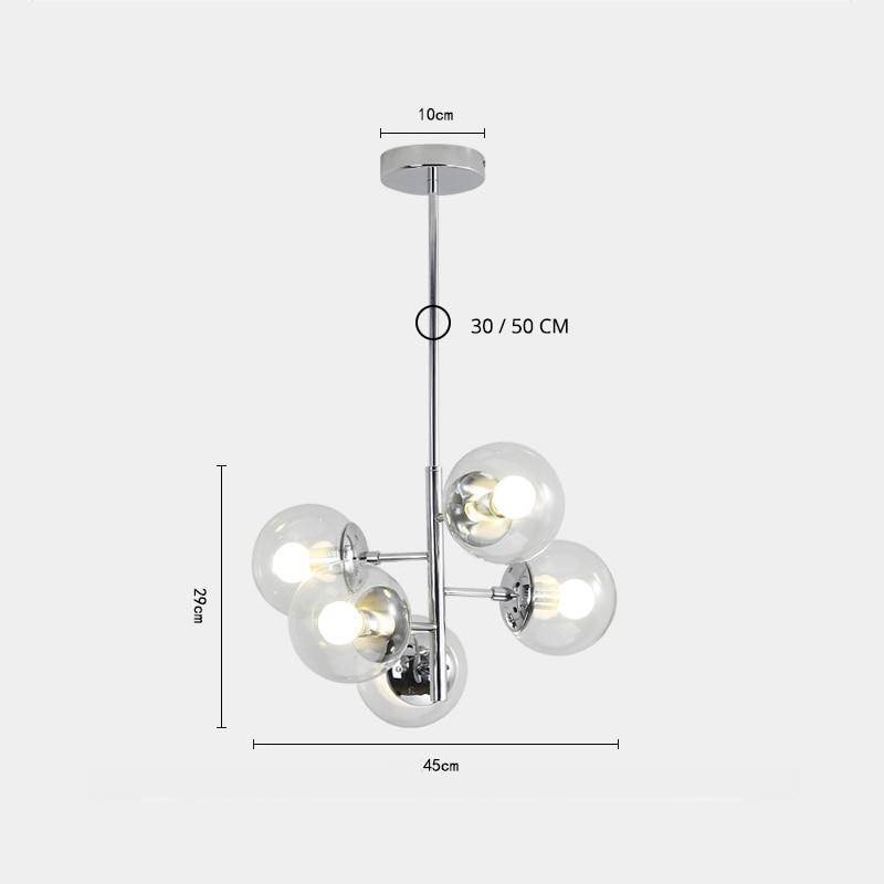 Suspension Chroma-Led Boule verre