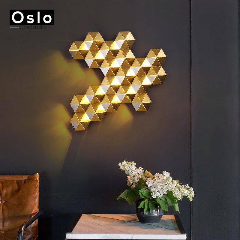 Applique murale LED Luxe Géométrique Or