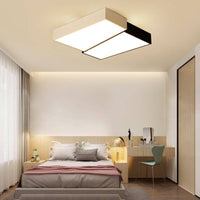 Plafonnier LED Carré Cassé Noir & Blanc - LivingSquare