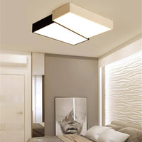 Plafonnier LED Carré Cassé Noir & Blanc - LivingSquare