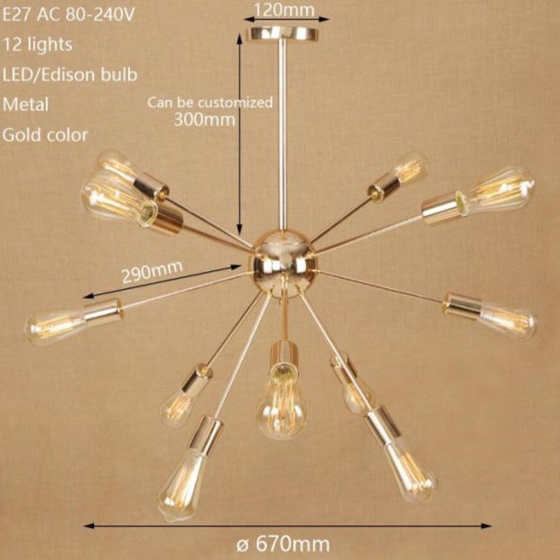 Lustre Makari LED Métallique ajustable