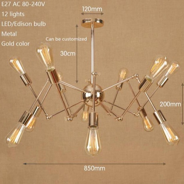 Lustre Makari LED Métallique ajustable