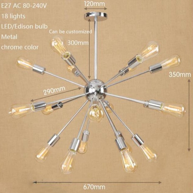 Lustre Makari LED Métallique ajustable