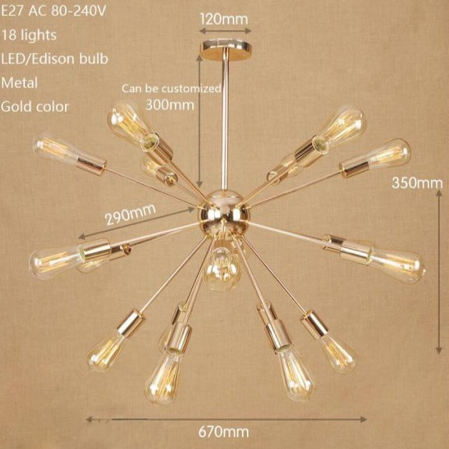 Lustre Makari LED Métallique ajustable