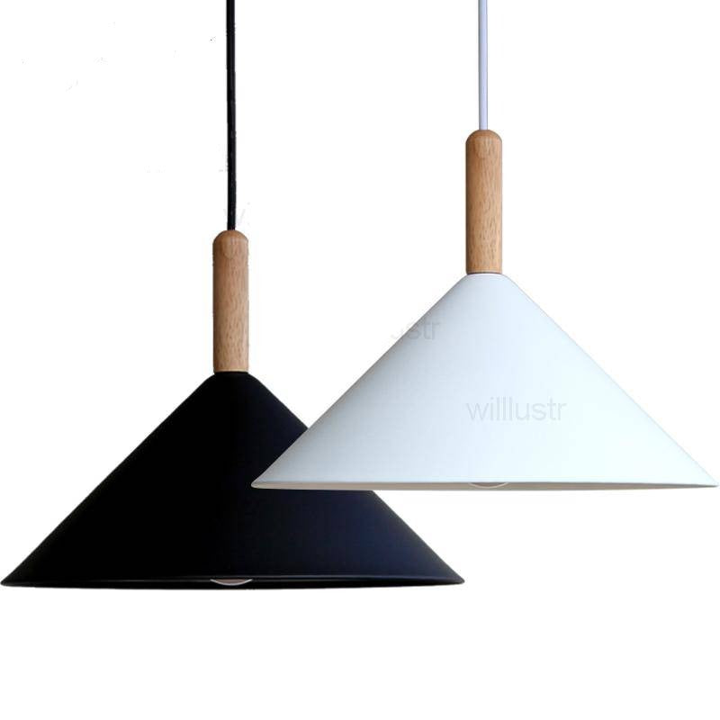 Suspension Conique en Aluminium et Bois