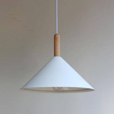 Suspension Conique en Aluminium et Bois