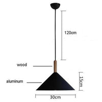 Suspension Conique en Aluminium et Bois