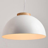 Suspension Globe Blanc & Bois