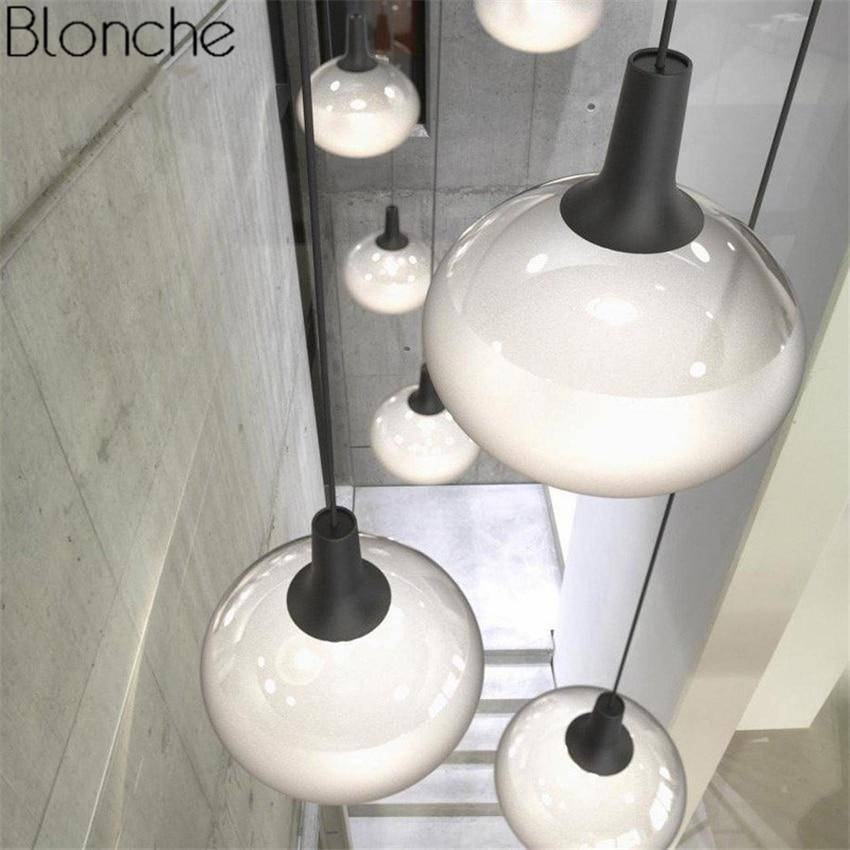 Suspension design ovale en verre LED Ovaluxe