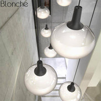 Suspension design ovale en verre LED Ovaluxe
