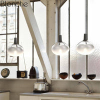 Suspension design ovale en verre LED Ovaluxe