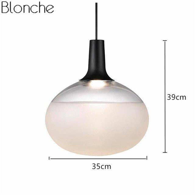 Suspension design ovale en verre LED Ovaluxe