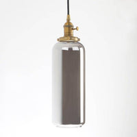 Suspension Reflective en verre cylindrique