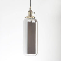 Suspension Reflective en verre cylindrique