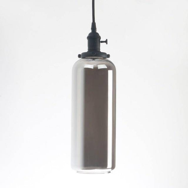 Suspension Reflective en verre cylindrique